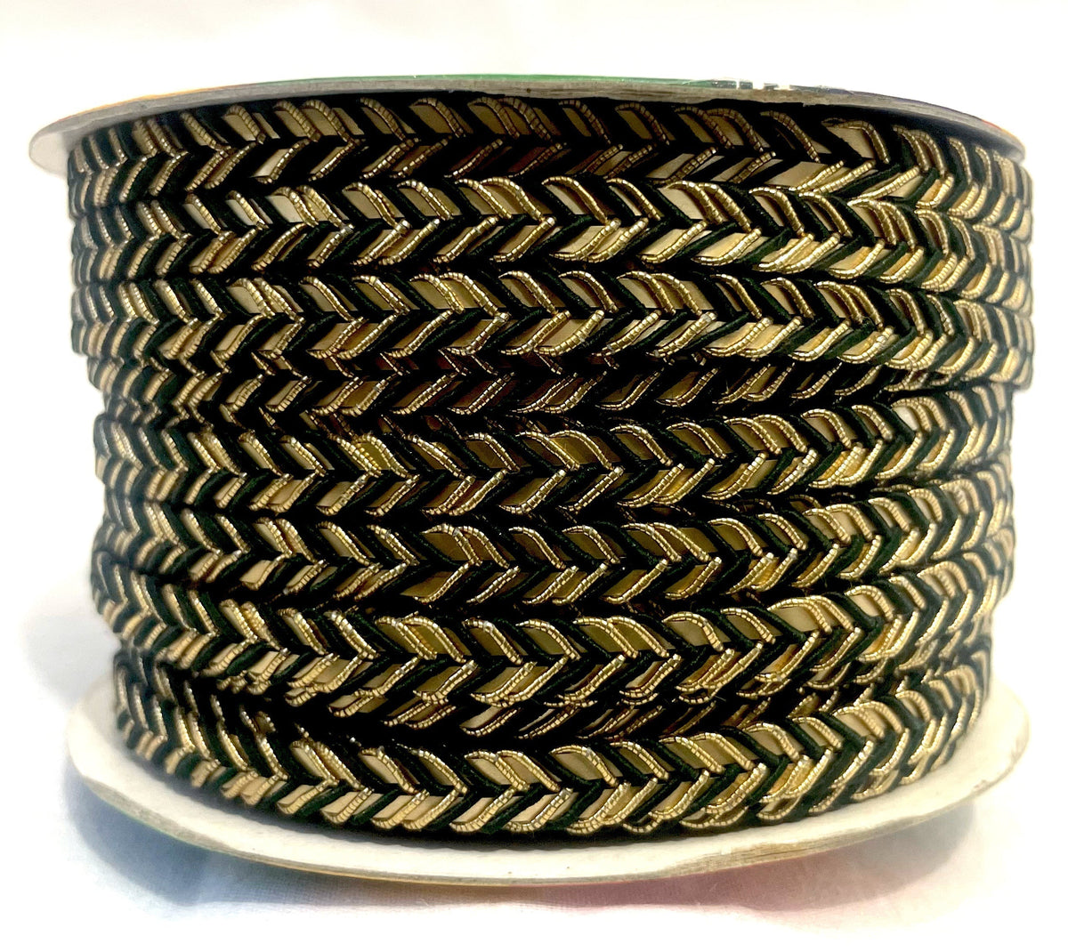 Golden Braid Border, Beige And Golden, Laces for Dress, Home Décor, Shoe, Bags, Hats, DIY, Handmade, 0.2 inch Broad