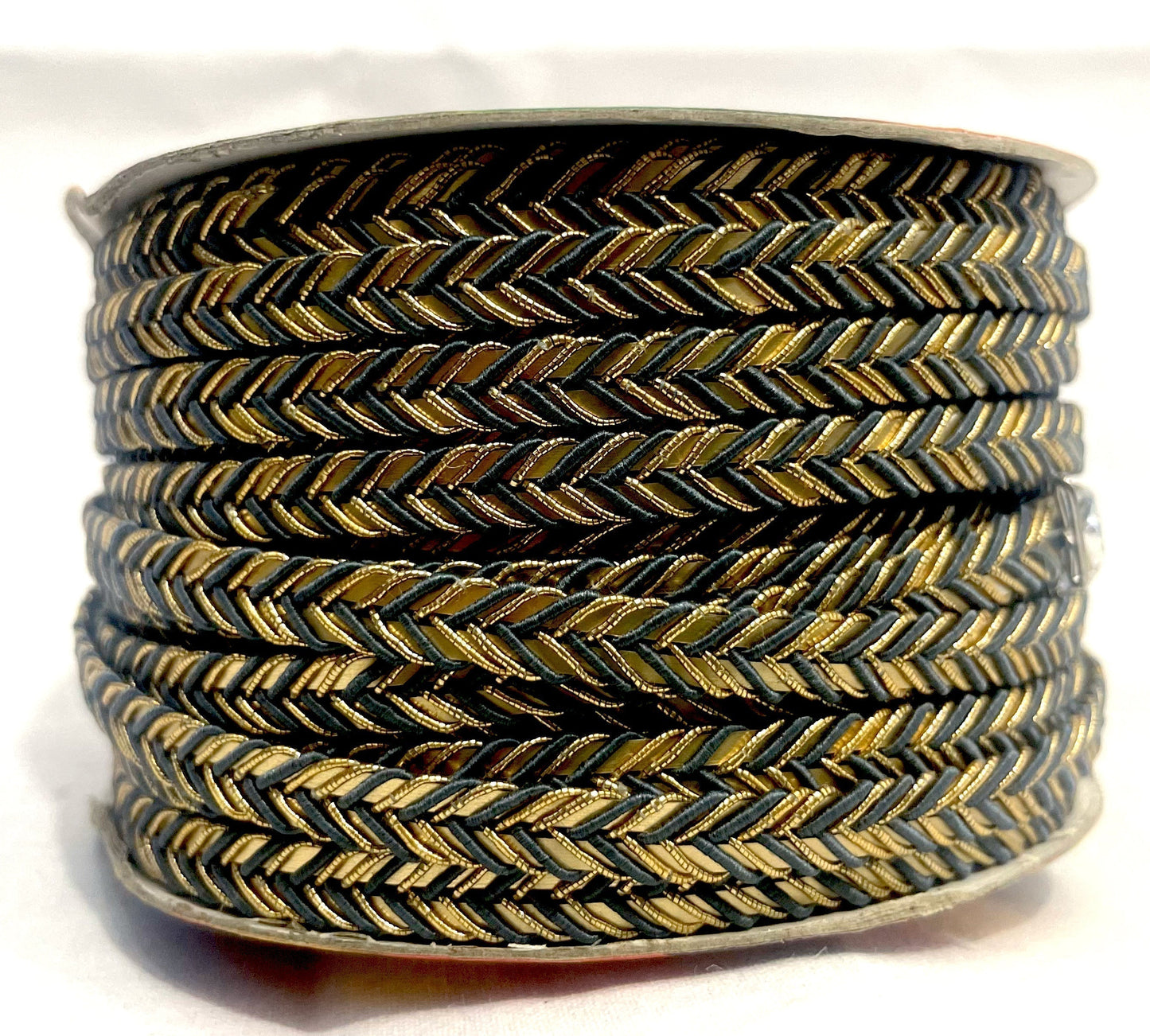 Golden Braid Border, Purple And Golden, Laces for Dress, Home Décor, Shoe, Bags, Hats, DIY, Handmade, 0.2 inch Broad