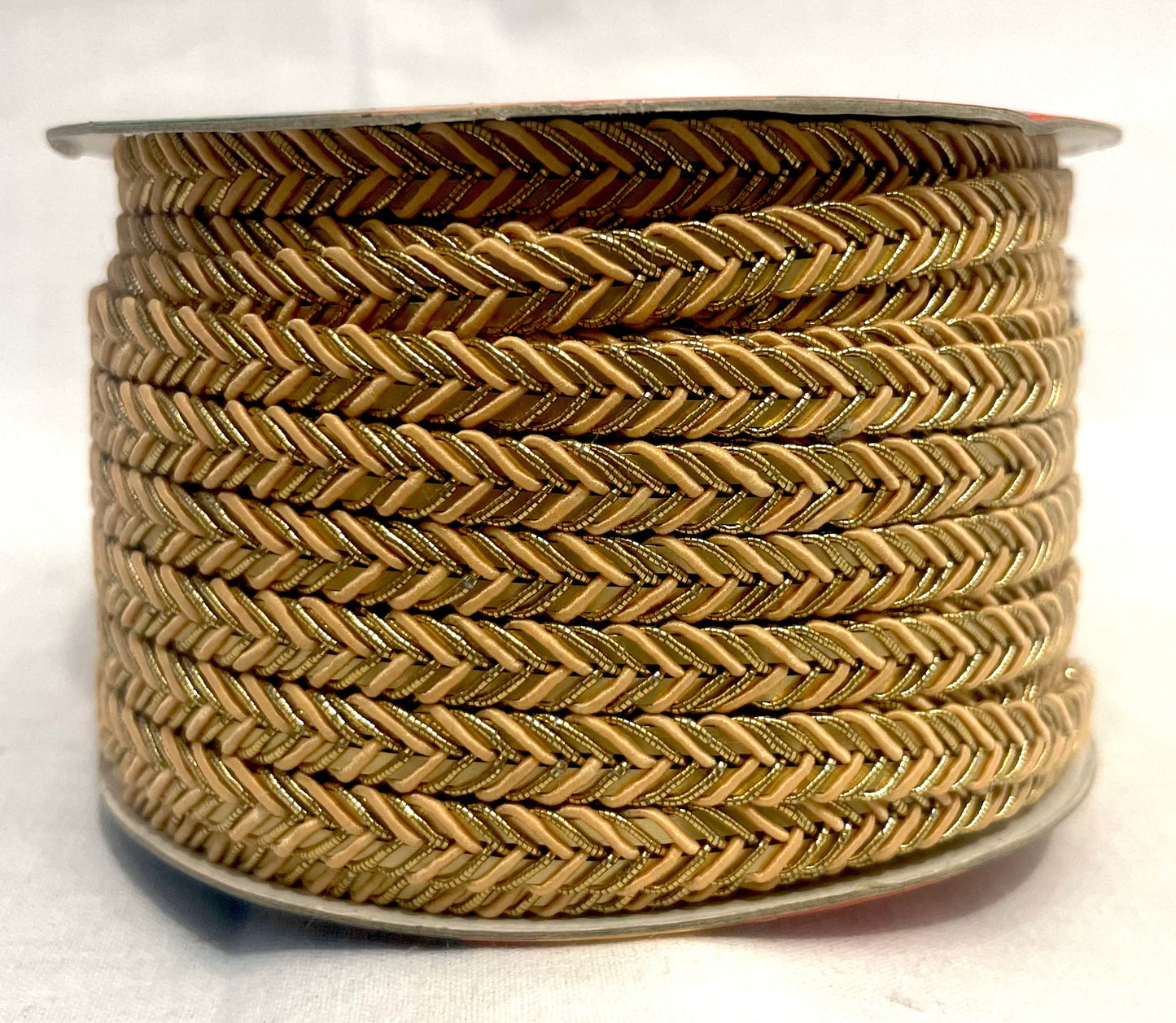 Golden Braid Border, Gray And Golden,  Laces for Dress, Home Décor, Shoe, Bags, Hats, DIY, Handmade, 0.2 inch Broad