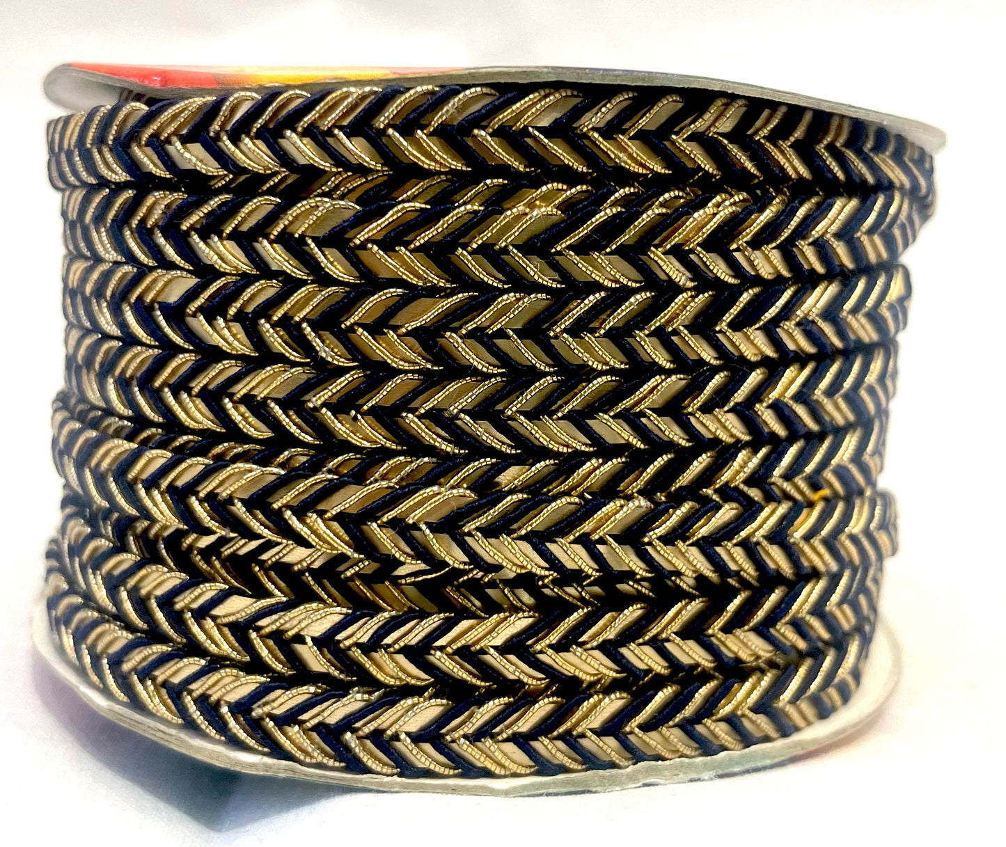 Golden Braid Border, Black And Golden,  Laces for Dress, Home Décor, Shoe, Bags, Hats, DIY, Handmade, 0.2 inch Broad