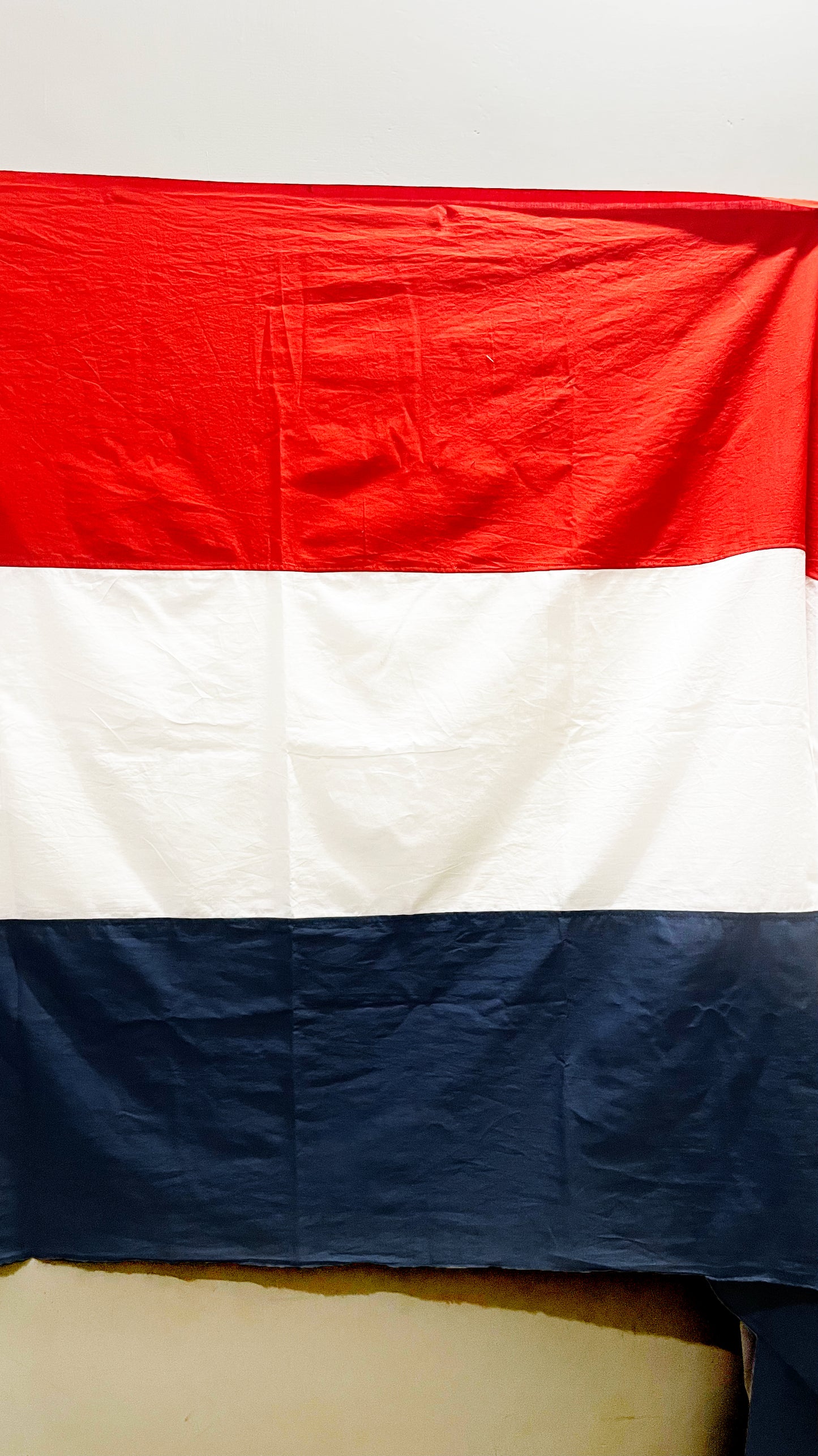 Red, Blue and White Pure Cotton , Cambric Cotton Stitched Fabric , American Flag Colors