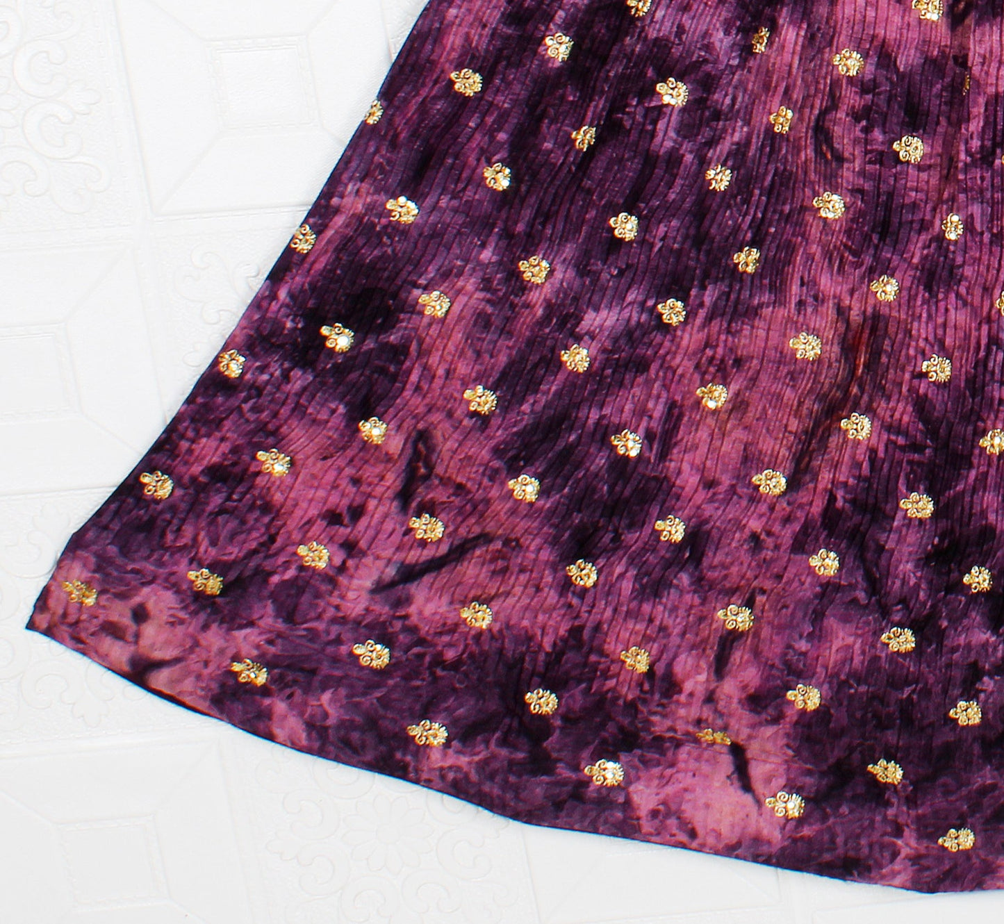 Purple Shining Gujarati Chaniya Choli/Lehenga Dress, Lehenga, embroidery, Dandiya Dress, Navaratri Pooja, Embroidered