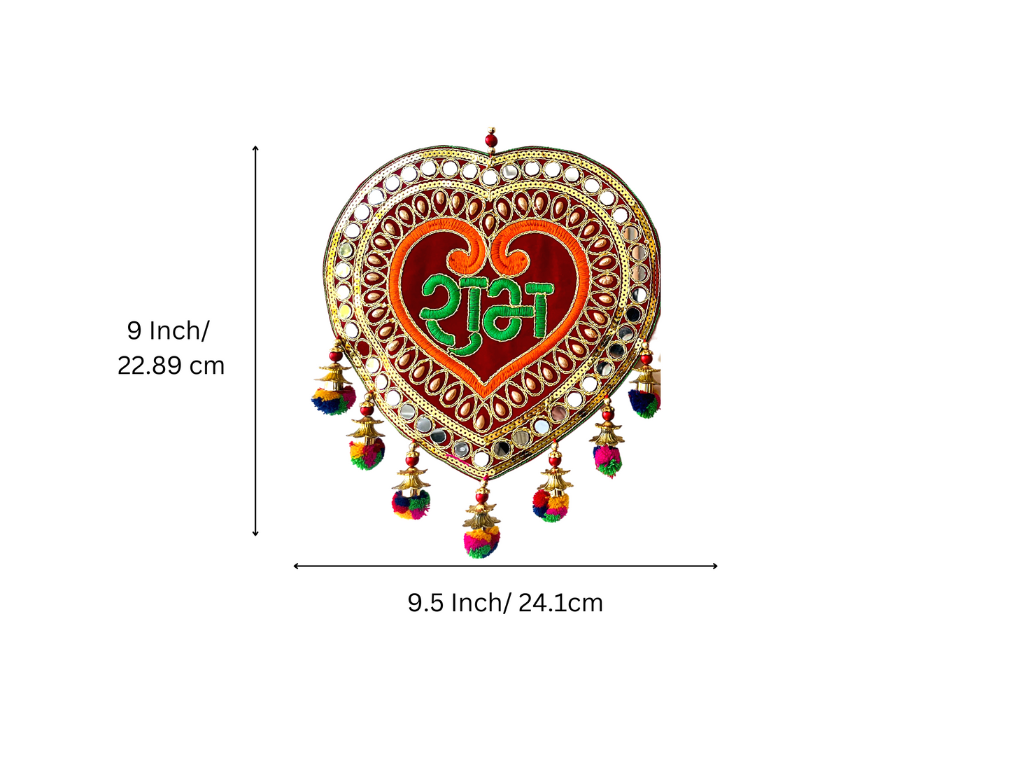 Heart Design Subh Labh Festive Toran Home door decoration
