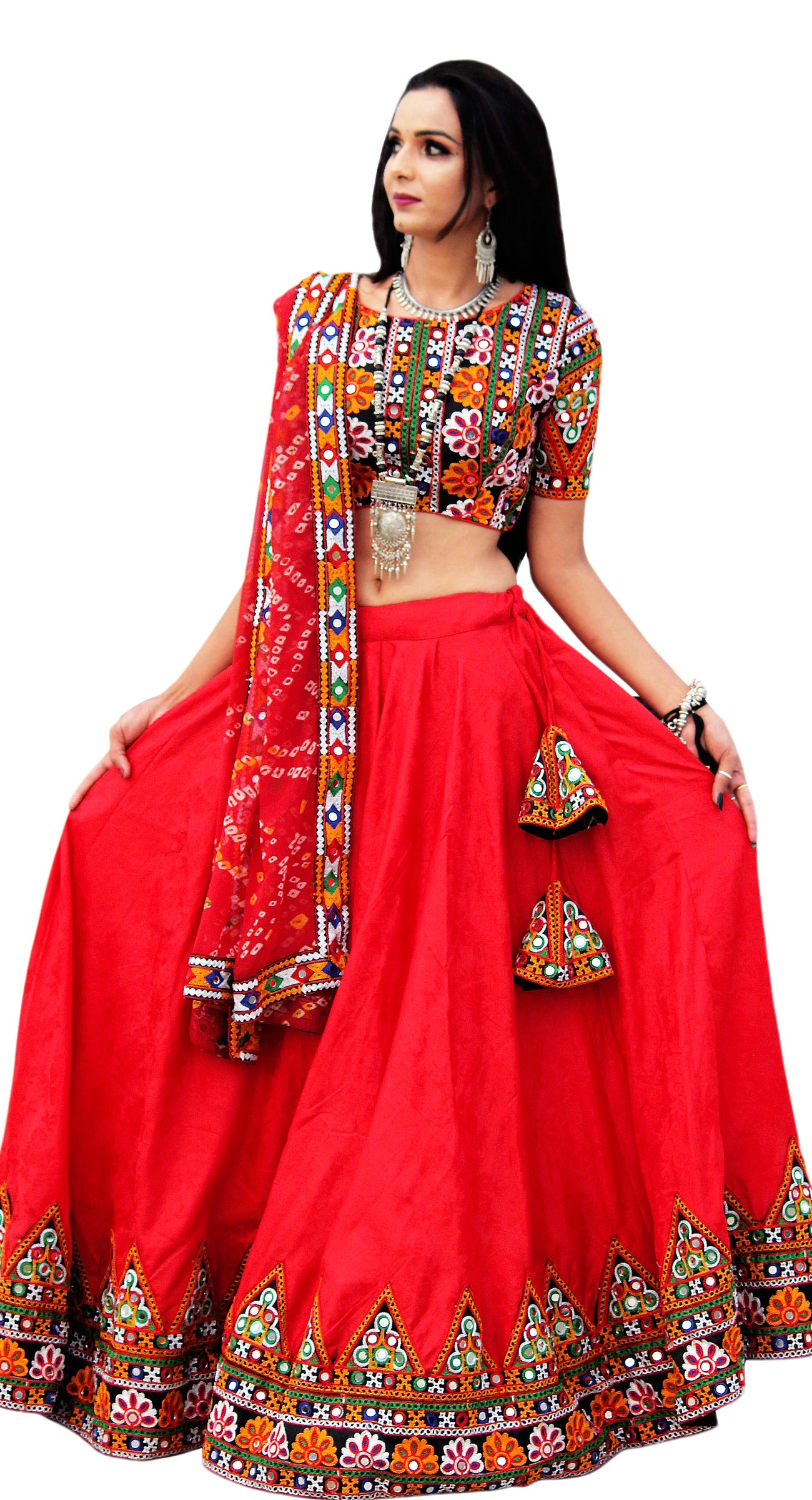 Red Gujarati Chaniya/Lehenga Choli