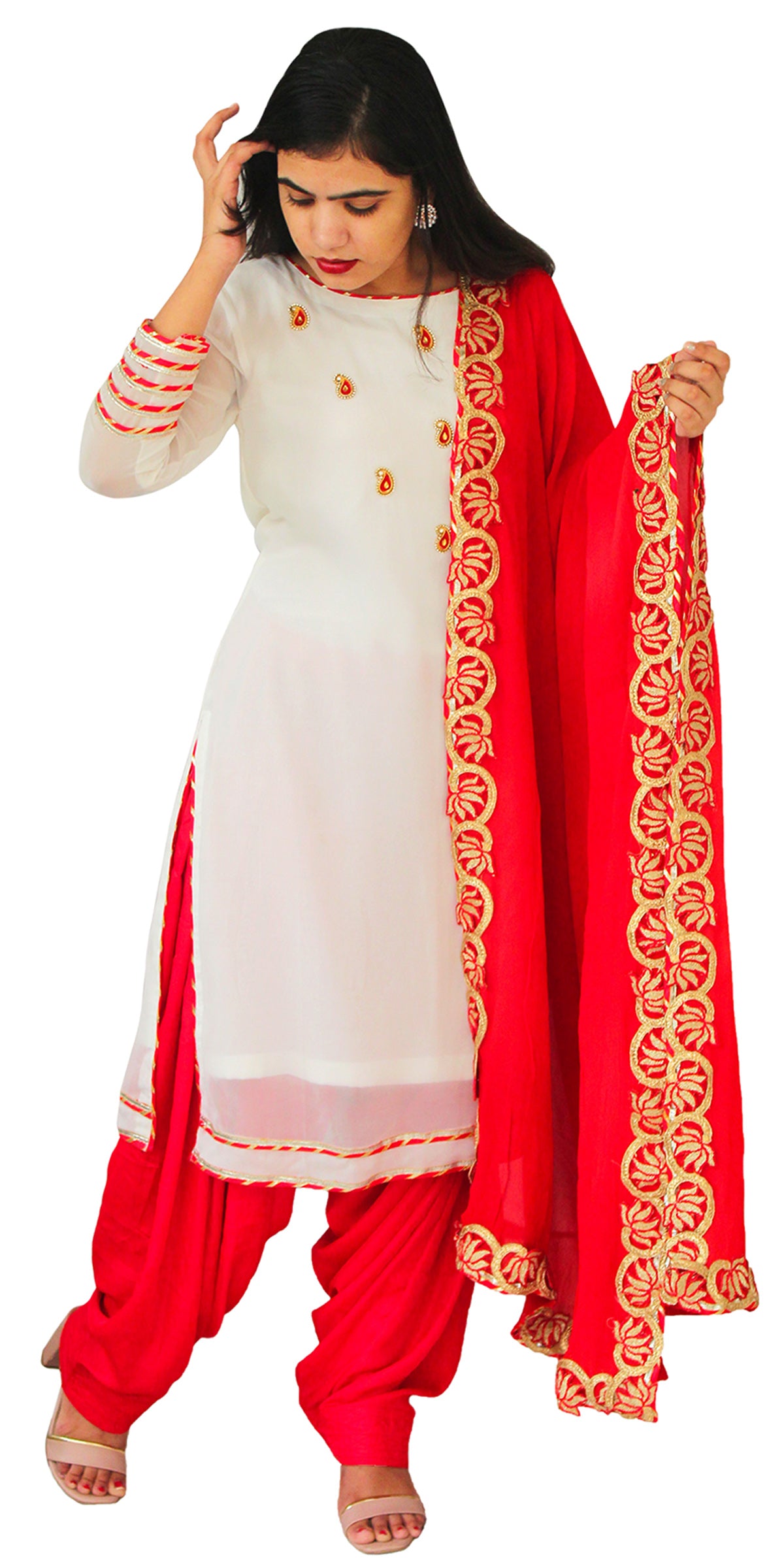 red and white combination dress NEW IN Midi Lace mix Dress Available in all sizes from 6 - 24 Price - 42,500 Length - 42 Color