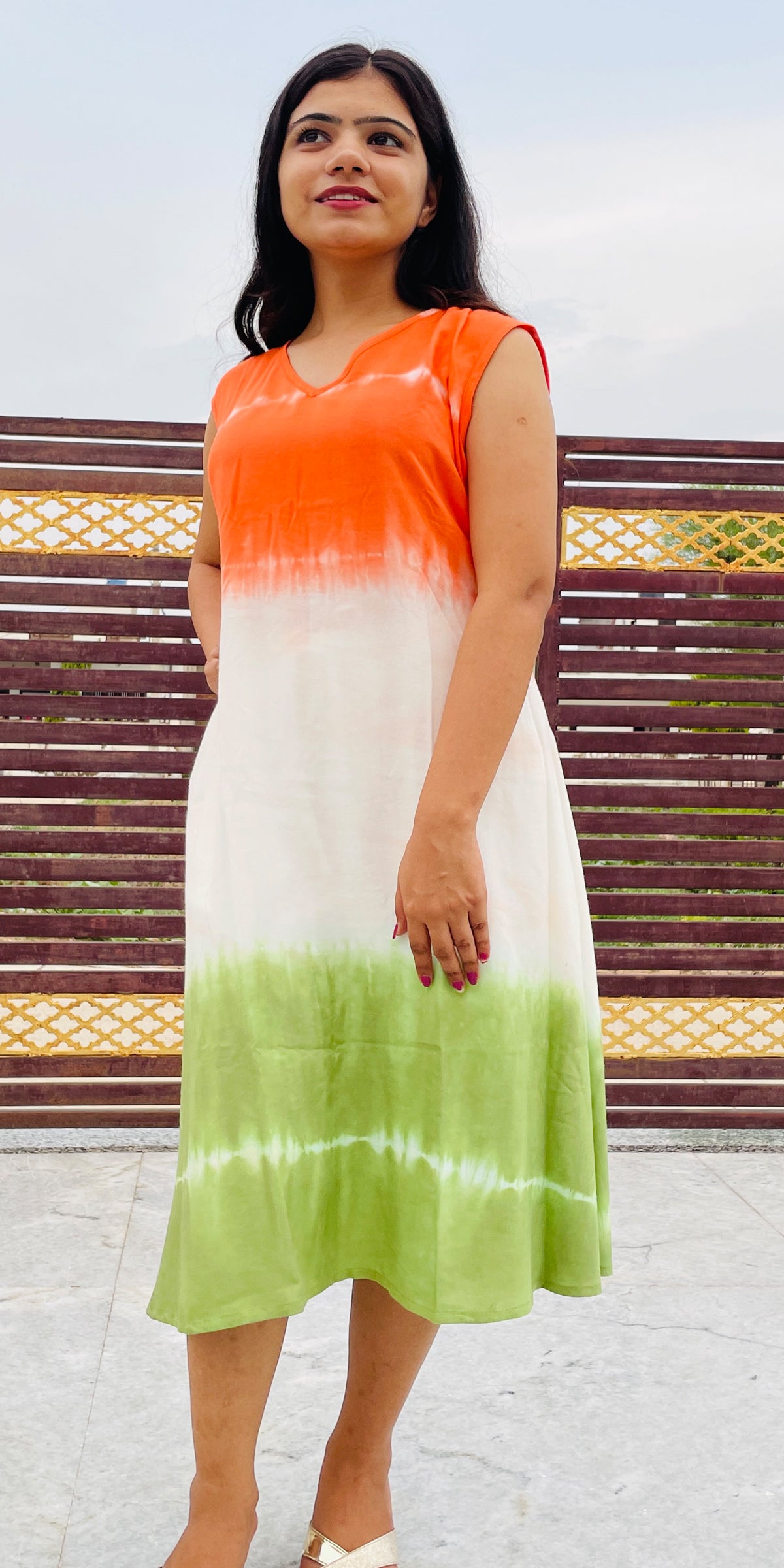 Hand Tie Dye Rayon A-Line Dress – CNP Associates LLC