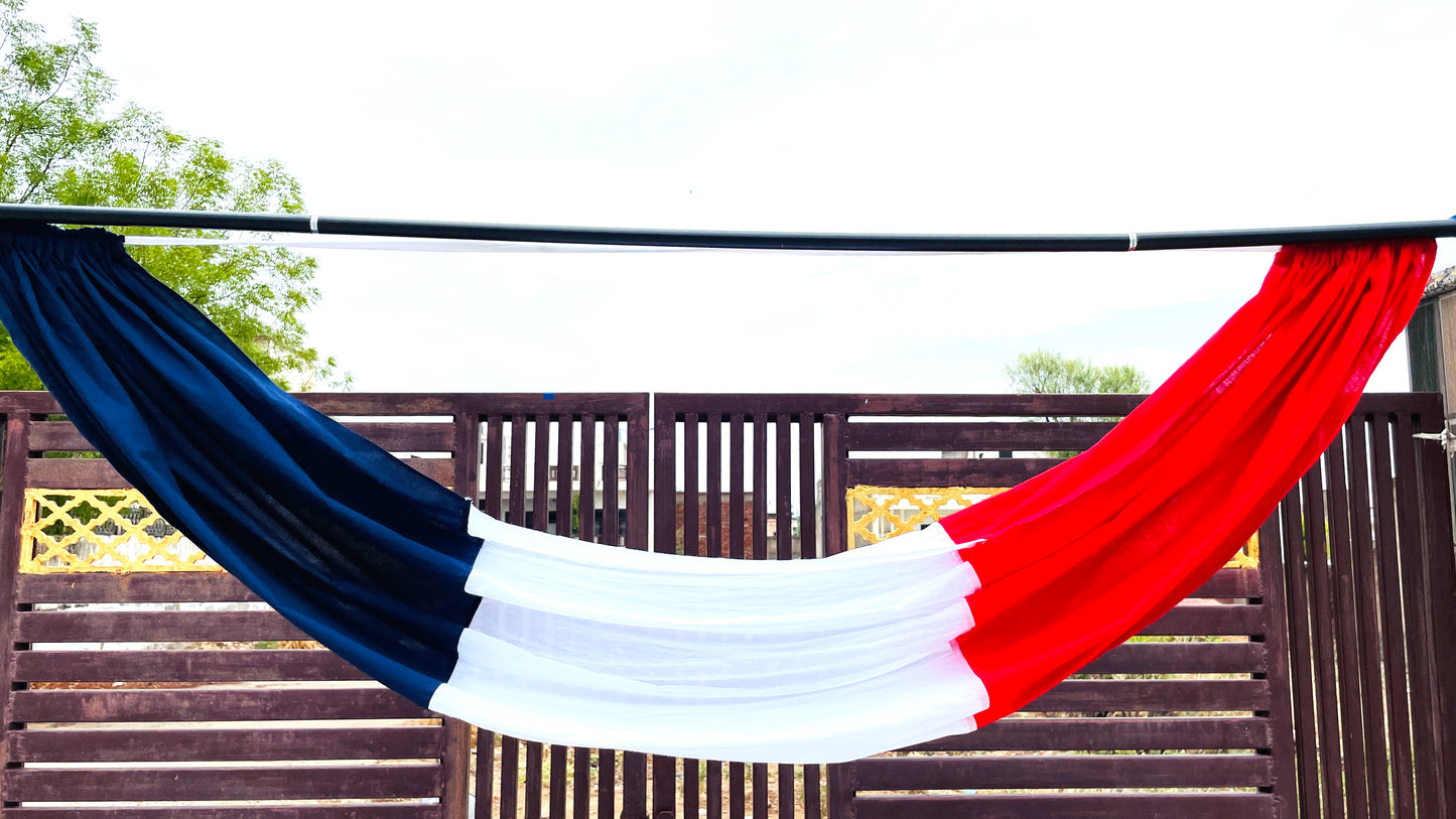 Patriotic Bunting Banner American Flag Swag Drape Horizontal 4th of July