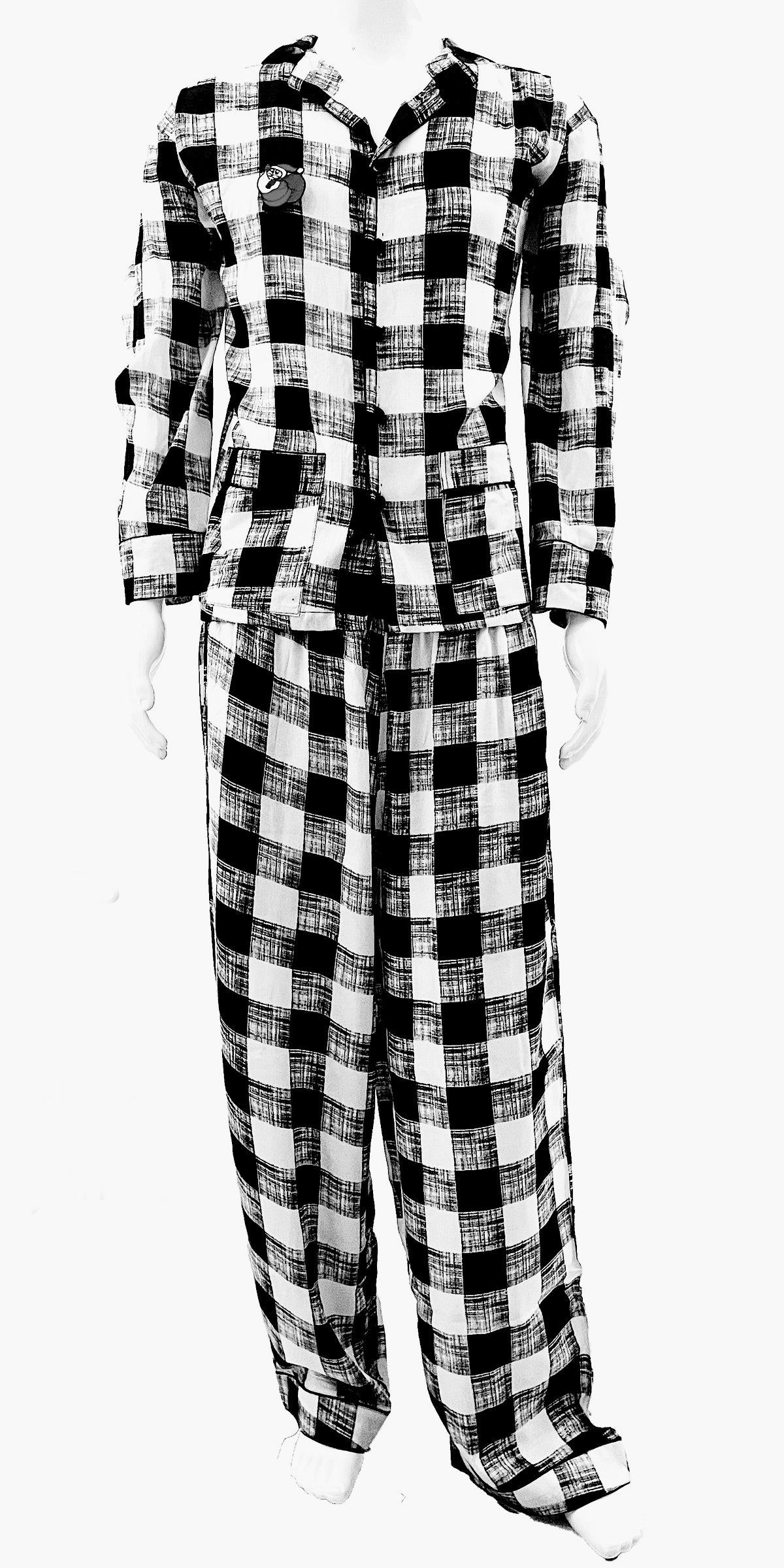 Mens black and online white buffalo plaid pajamas