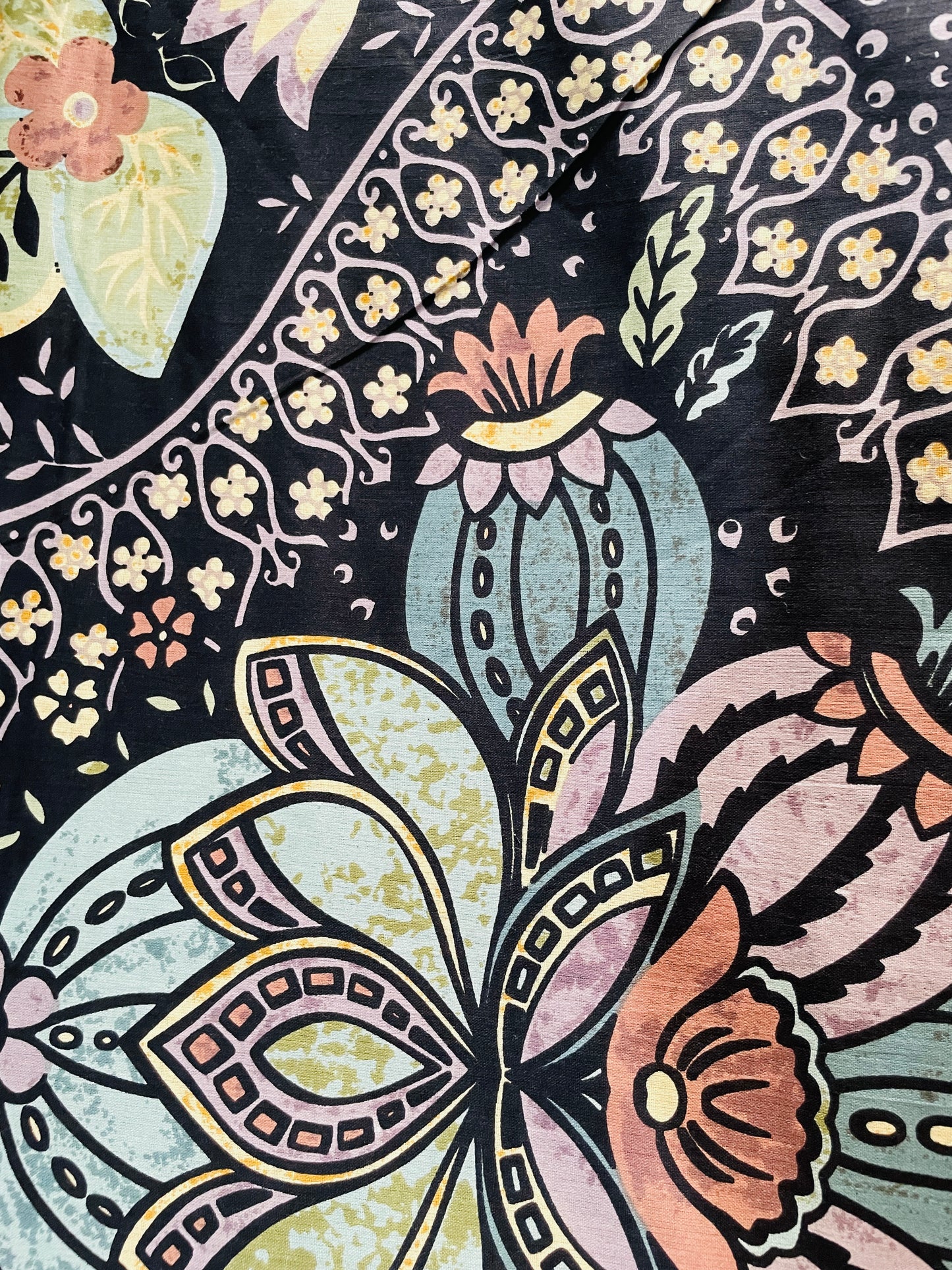 Pure Cotton Cambric Printed Fabrics Colorful Floral Pattern