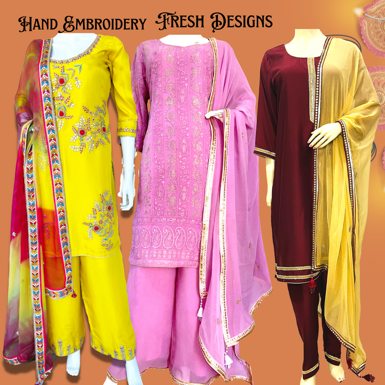 Designer Partywear Indian Dress, Designer Palazzo Suit, Palazzo with top and Dupatta set Palazzo with top, Pant with top, Office wear , Comfortable top and bottom set for work, Semi formal attire for daily wear
