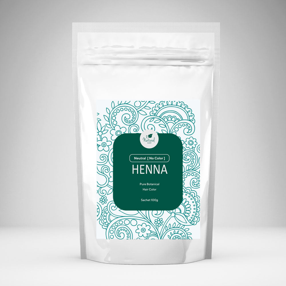 Neutral No Color Henna Mehndi For Hair, All Natural Ingredients, Plant Based 20 Gms Packets