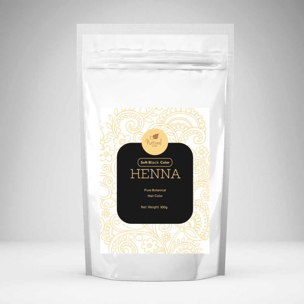 Soft Black Henna Mehndi For Hair, All Natural Ingredients , Plant Based 100 Gms Packets