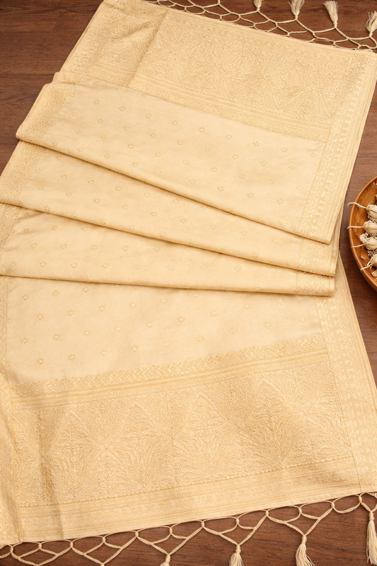 Banarasi Dupatta – Beige, Butti Floral Design- DPBSD2012602