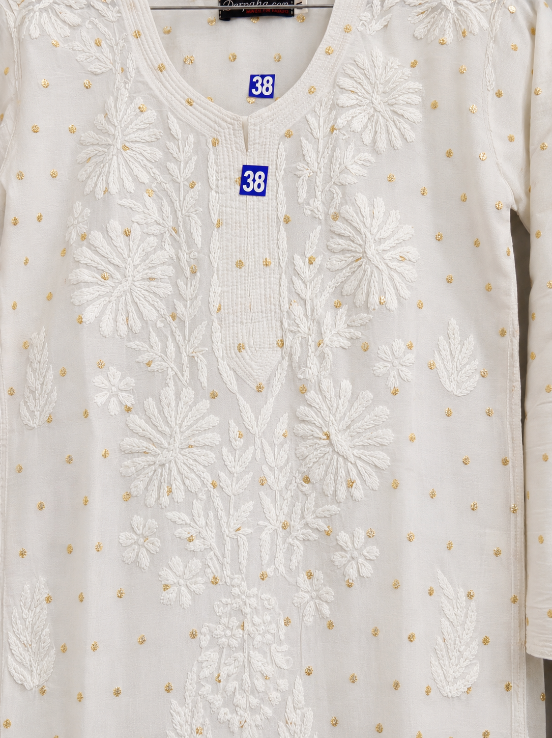 White Chanderi Palazzo Suit Set for Women | 3 Piece Lucknowi Chikankari & Zari Work Kurta with Dupatta | Festive Ethnic Wear  ZN