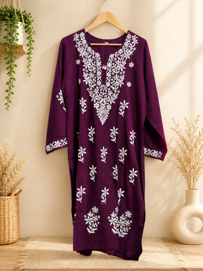 Plum Lukhnawi Kurti, Plum Lukhnawi Long top, Plum Lukhnawi Full Length Kurta, Plum Chinkari Work , Plum Floral  Embroidered Kurta, Plum Daily Wear Kurti,  Plum Casual Wear Kurti,  Plum Thread Embroidery Kurti, Plum Plus Size Kurti,  Plum Plus Size Long Top, Plum Plus Size Tunic, Plum Long Kurti, Plum Summer Kurti, Plum Temple wear,  Plum Gurudwara Wear