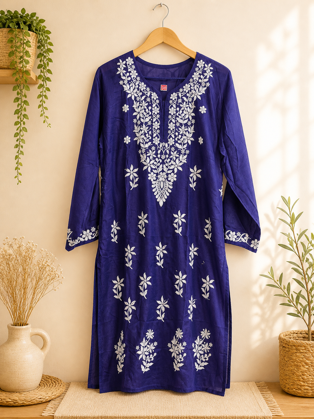 Blue Lukhnawi Kurti, Blue Lukhnawi Long top, Blue Lukhnawi Full Length Kurta, Blue Chinkari Work , Blue Floral  Embroidered Kurta, Blue Daily Wear Kurti,  Blue Casual Wear Kurti,  Blue Thread Embroidery Kurti, Blue Plus Size Kurti,  Blue Plus Size Long Top, Blue Plus Size Tunic, Blue Long Kurti, Blue Summer Kurti, Blue Temple wear,  Blue Gurudwara Wear