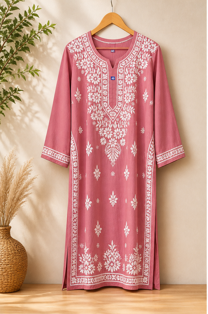 Salmon Pink Lukhnawi Kurti, Salmon Pink Lukhnawi Long top, Salmon Pink Lukhnawi Full Length Kurta, Salmon Pink Chinkari Work , Salmon Pink Floral  Embroidered Kurta, Salmon Pink Daily Wear Kurti,  Salmon Pink Casual Wear Kurti,  Salmon Pink Thread Embroidery Kurti, Salmon Pink Plus Size Kurti,  Salmon Pink Plus Size Long Top, Salmon Pink Plus Size Tunic, Salmon Pink Long Kurti, Salmon Pink Summer Kurti, Salmon Pink Temple wear,  Salmon Pink Gurudwara Wear,
