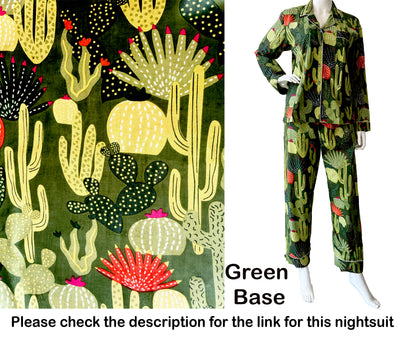 Black Pure Cotton Cambric Printed Fabrics, Colorful Cactus Print, Floral