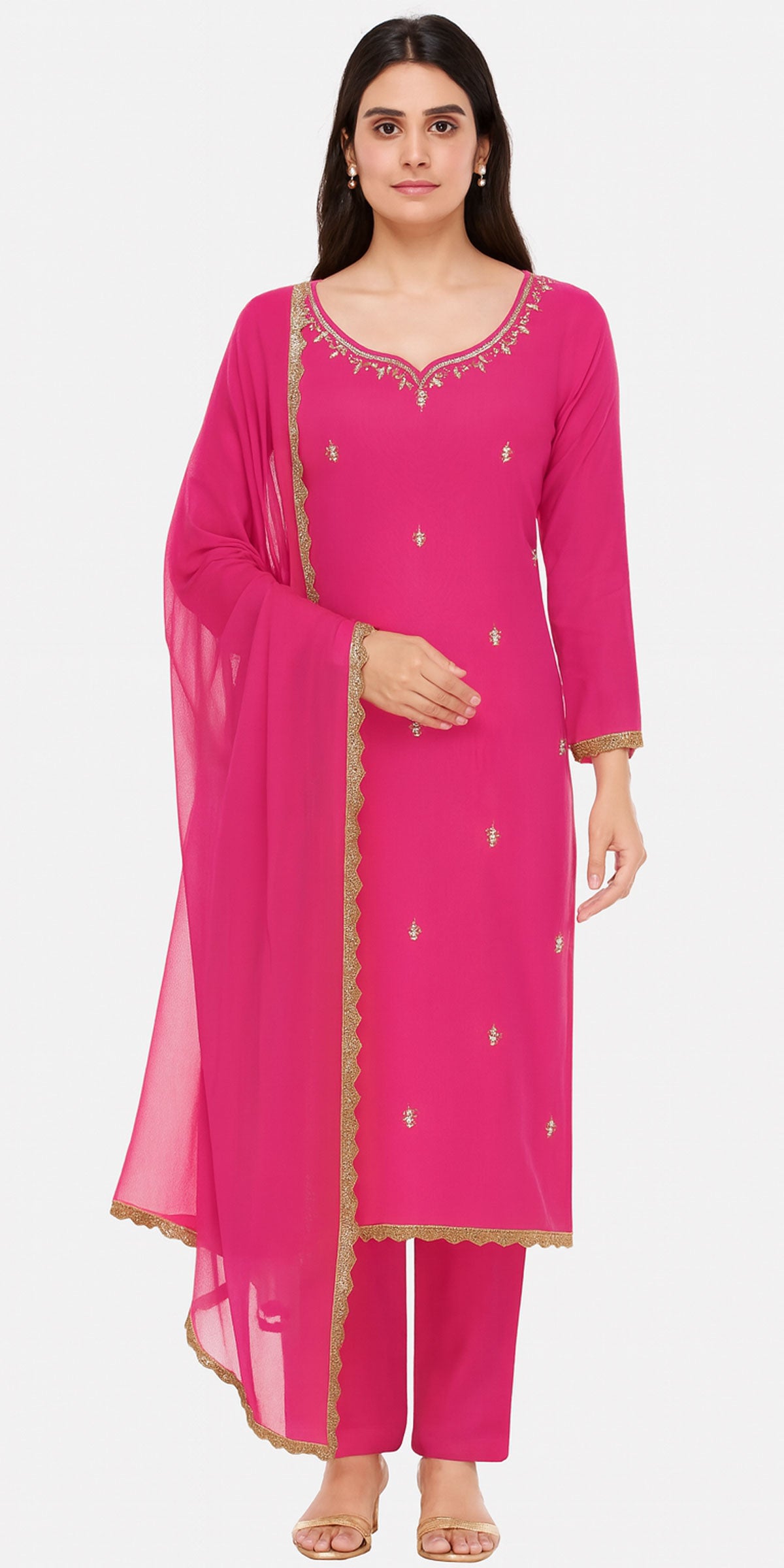 Pink crepe suit set, Pink cut dana suit, Pink Indian Pant Suit, Pink festival outfit women, Plus Size wedding guest Indian outfit, fuchsia pink suit, ethnic wear for women, Pink party wear suit set, Indian outfit for party, embroidered suit set, chiffon dupatta suit, Indian clothing women, Punjabi suit for women, traditional Indian dress, Diwali outfit women, Navratri suit set, handmade embroidery suit, Indian boutique outfit, designer suit set, Asian wedding outfit women,  Temple Wear