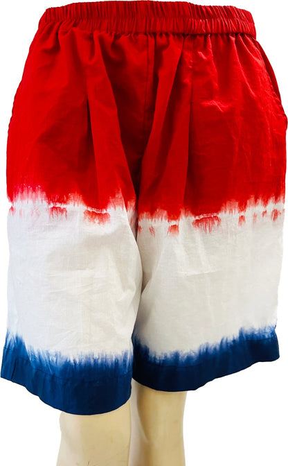 Red Blue White Lounge Shorts Summer Pure Cotton Summer Comfortable
