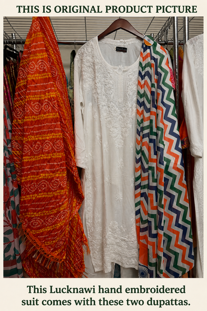 Tricolor Dupatta | Indian Tricolor Dupatta | Independence Day Dupatta | Zigzag, Floral, Tie-Dye & Zari Designs