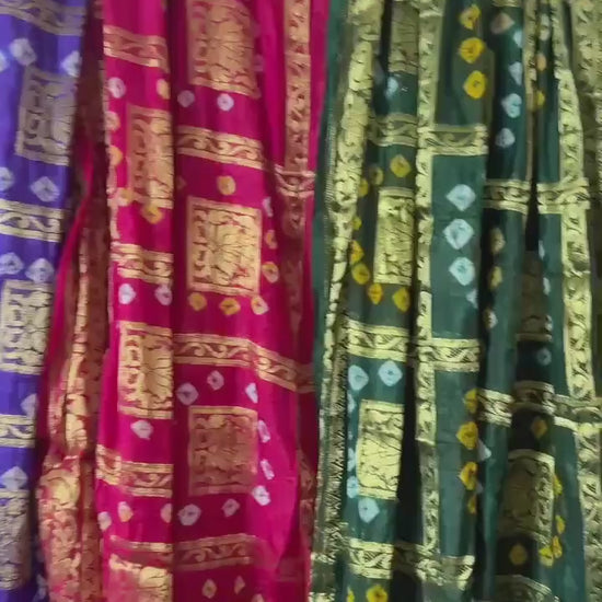 Handmade Bandhani Dupatta with Rich Full Zari Work for Women in Multiple Colors