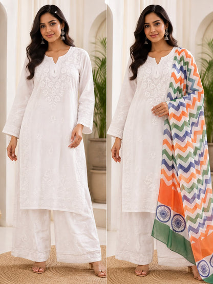 HEAVY LUCKNOWI EMBROIDERED
MODAL PALAZZO SUIT
