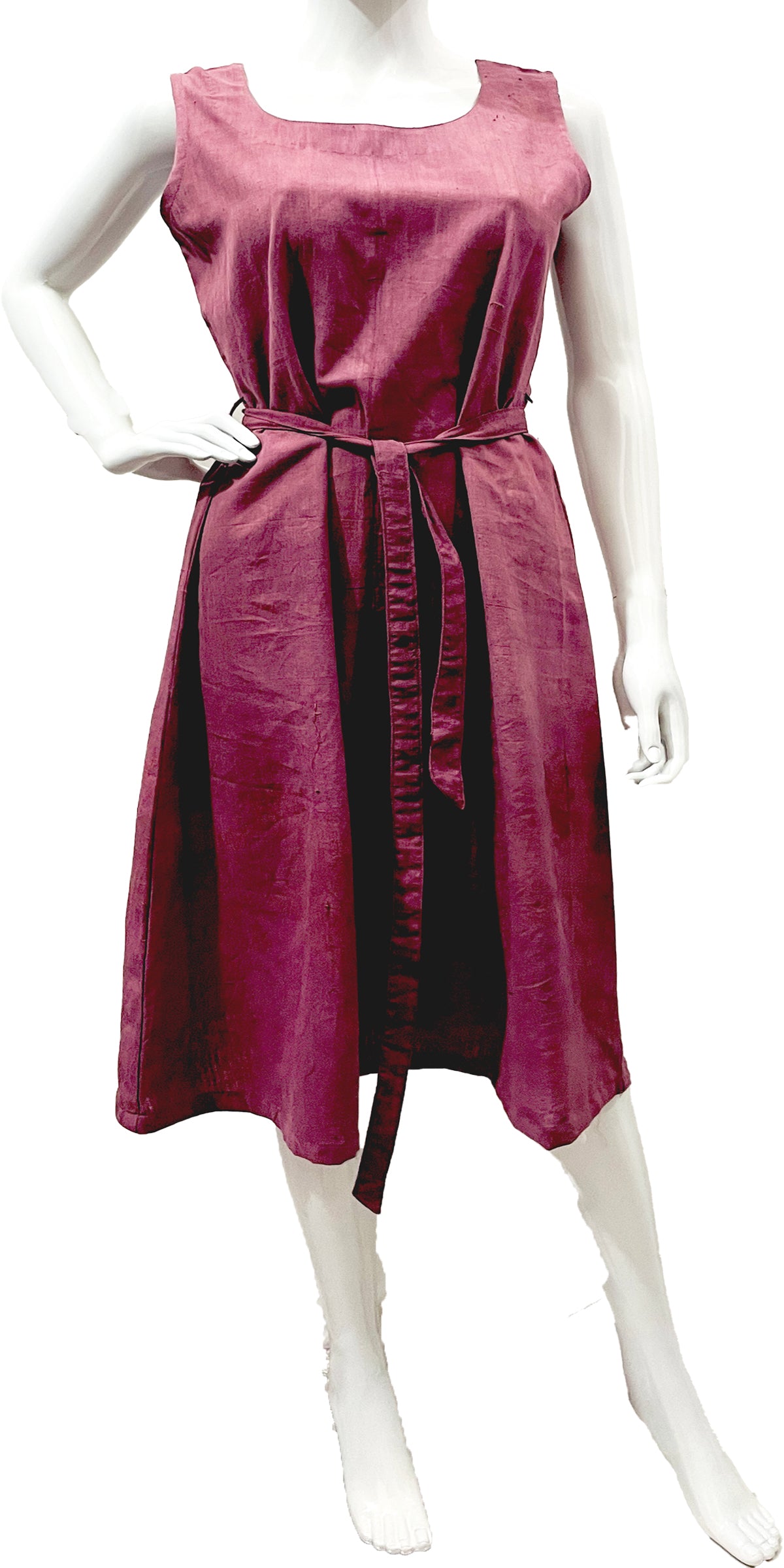Pure Cotton Mauve Khadi Dress for Women