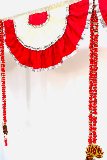 Red Color Viscose Silk Fabric Traditional Decor Fan