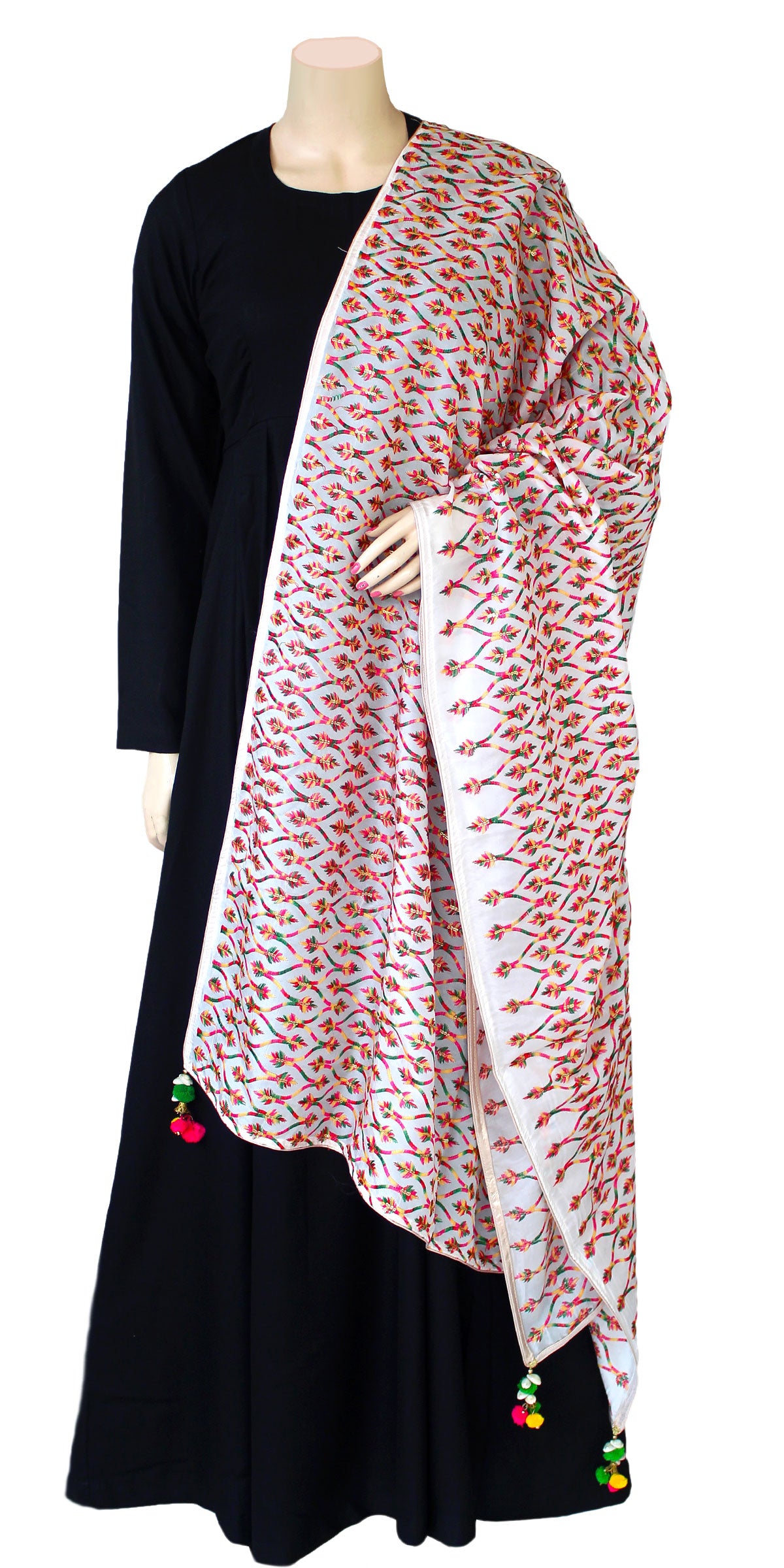 Punjabi Traditional Phulkari, Bridal Gift, White sequins Dupatta, Punjabi Dupatta, Phulkari in USA, Wedding gift dupatta, Wedding gift saropa, wedding gift phulkari, anniversary gift, Heavy embroidered Dupatta, Heavy Chunni