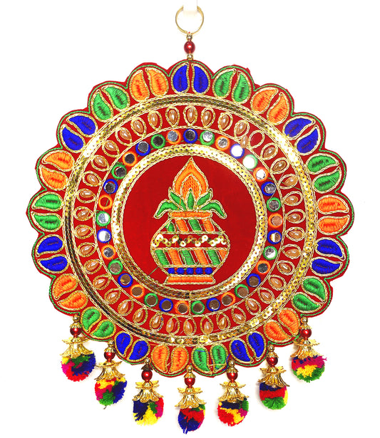 Round Kalash with Tassels Pooja Festive Toran Home door decoration