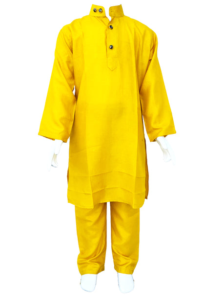 Yellow and Pink Family Matching Outfit Palazzo suit and Kurta Pajama