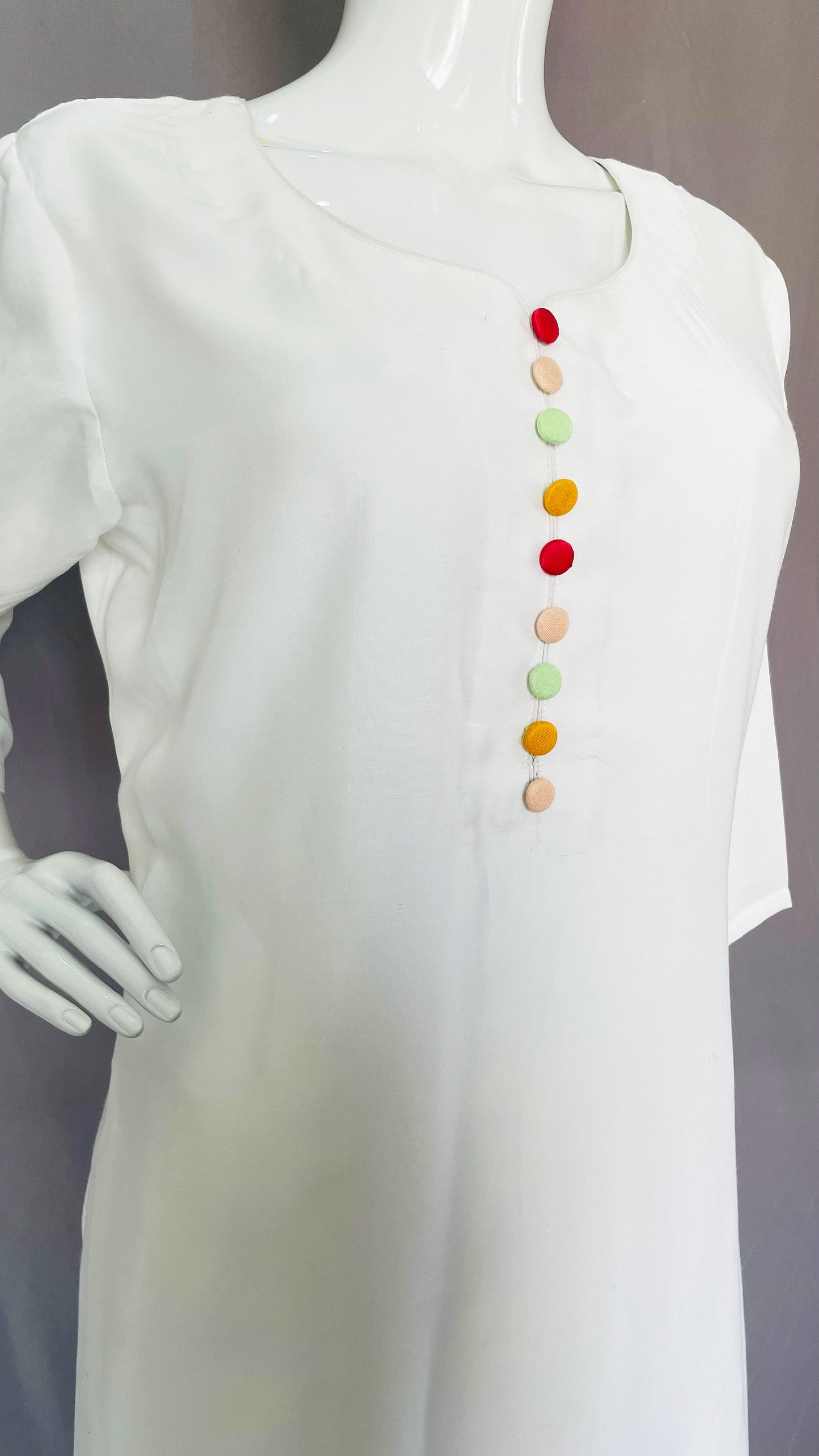 White Pure Muslin kurta Sharara With Yellow Red Tie Dye Dupatta