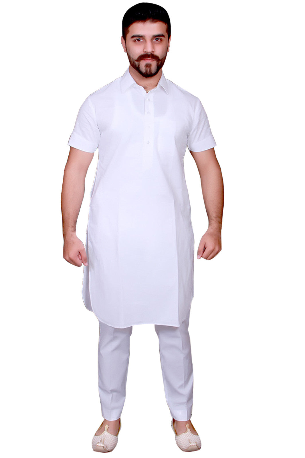 White Color Pure Cotton Men's Kurta Payjama